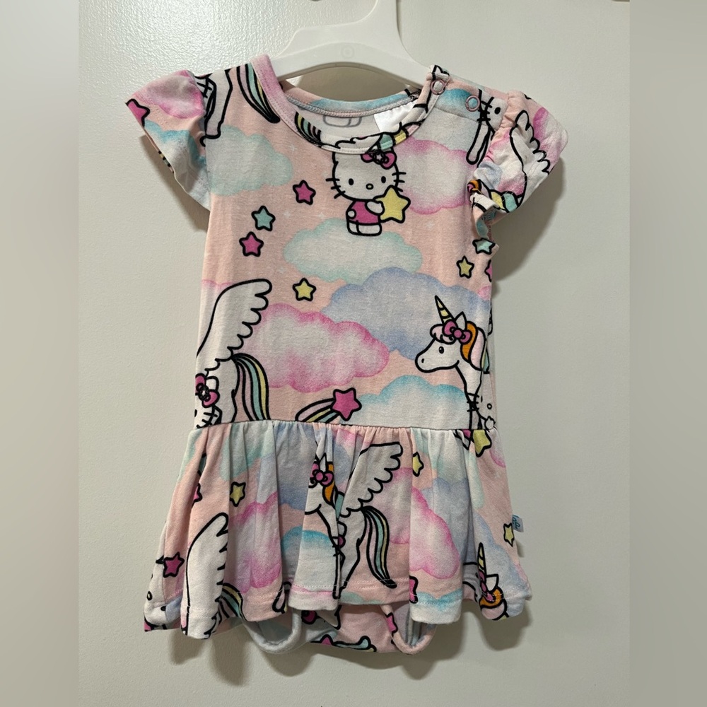 Posh Peanut Hello Kitty Unicorn Twirl Dress 3-6M